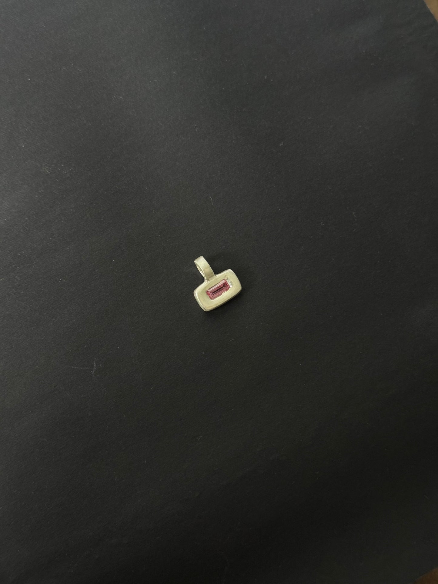 Natural Pink Sapphire Pillow Pendant