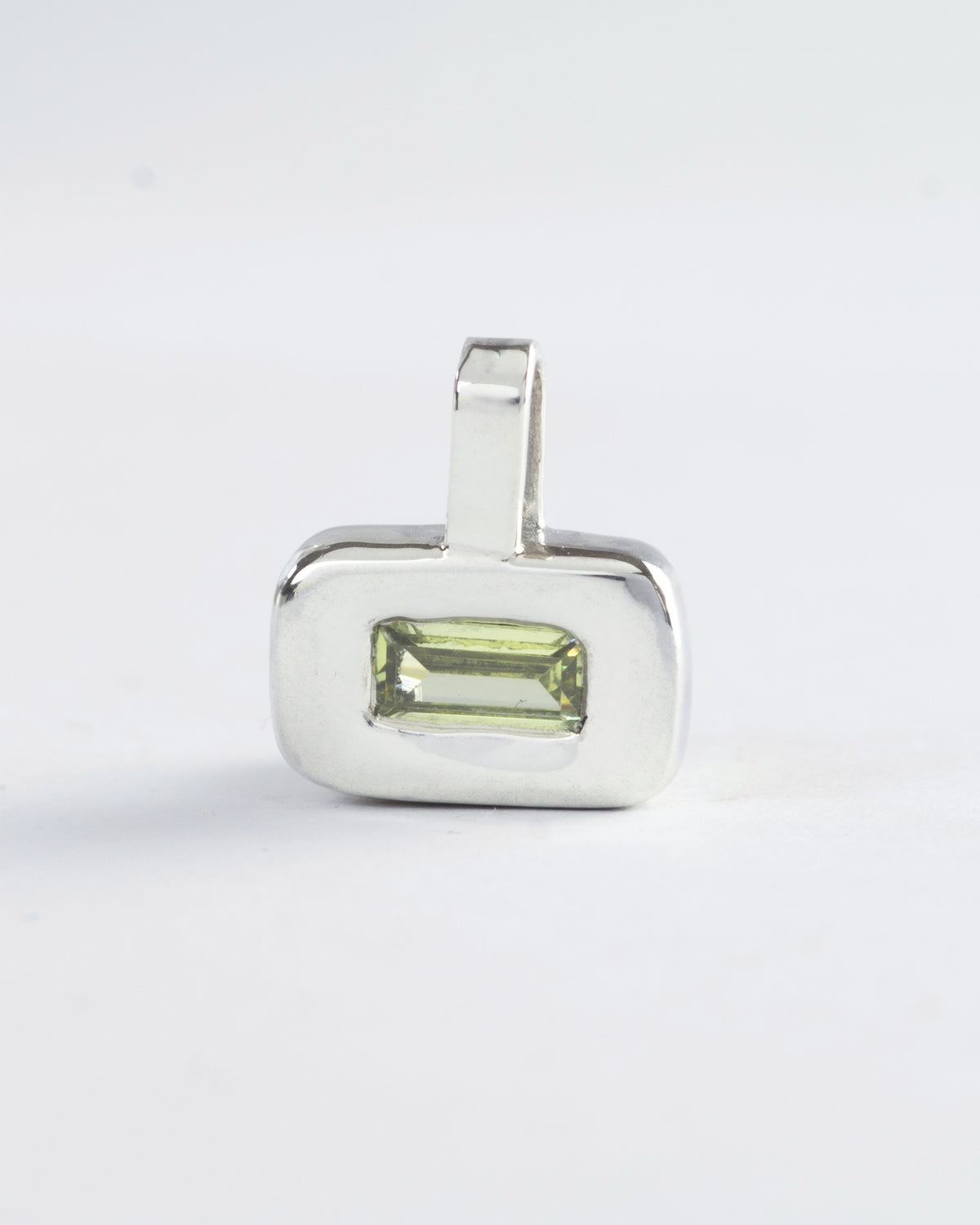 Green Pillow Pendant Necklace