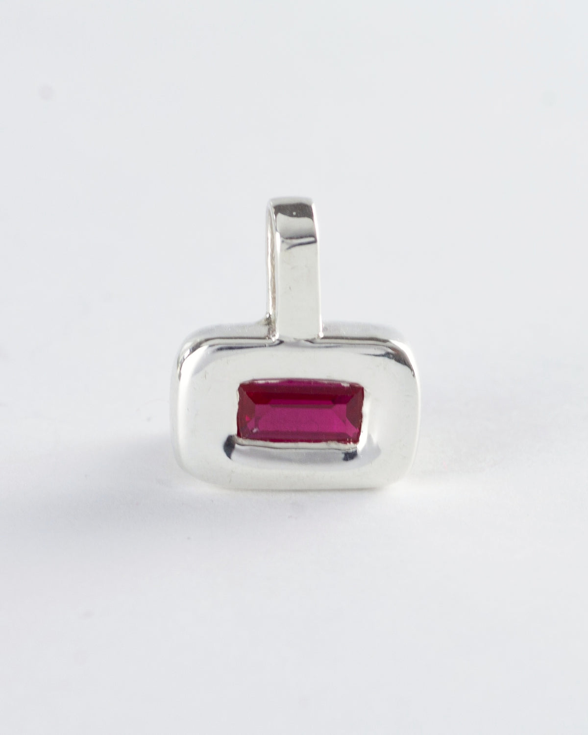 Ruby Pillow Pendant Necklace