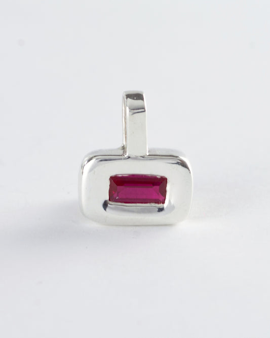 Ruby Pillow Pendant Necklace