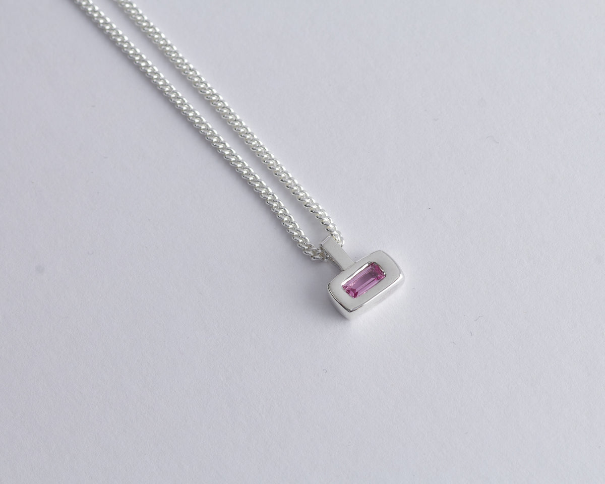 Pink Pillow Pendant Necklace