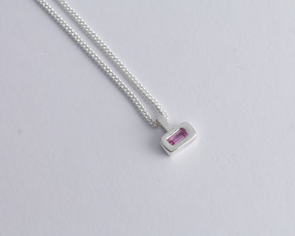 Pink Pillow Pendant Necklace